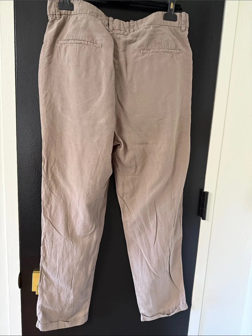 AllSaints trousers with a pleated front and a button closure